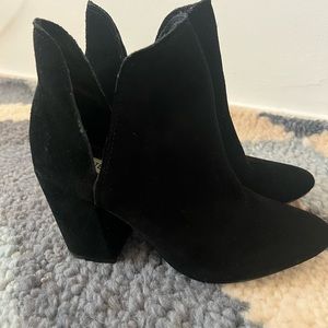 Black Suede Steve Madden booties